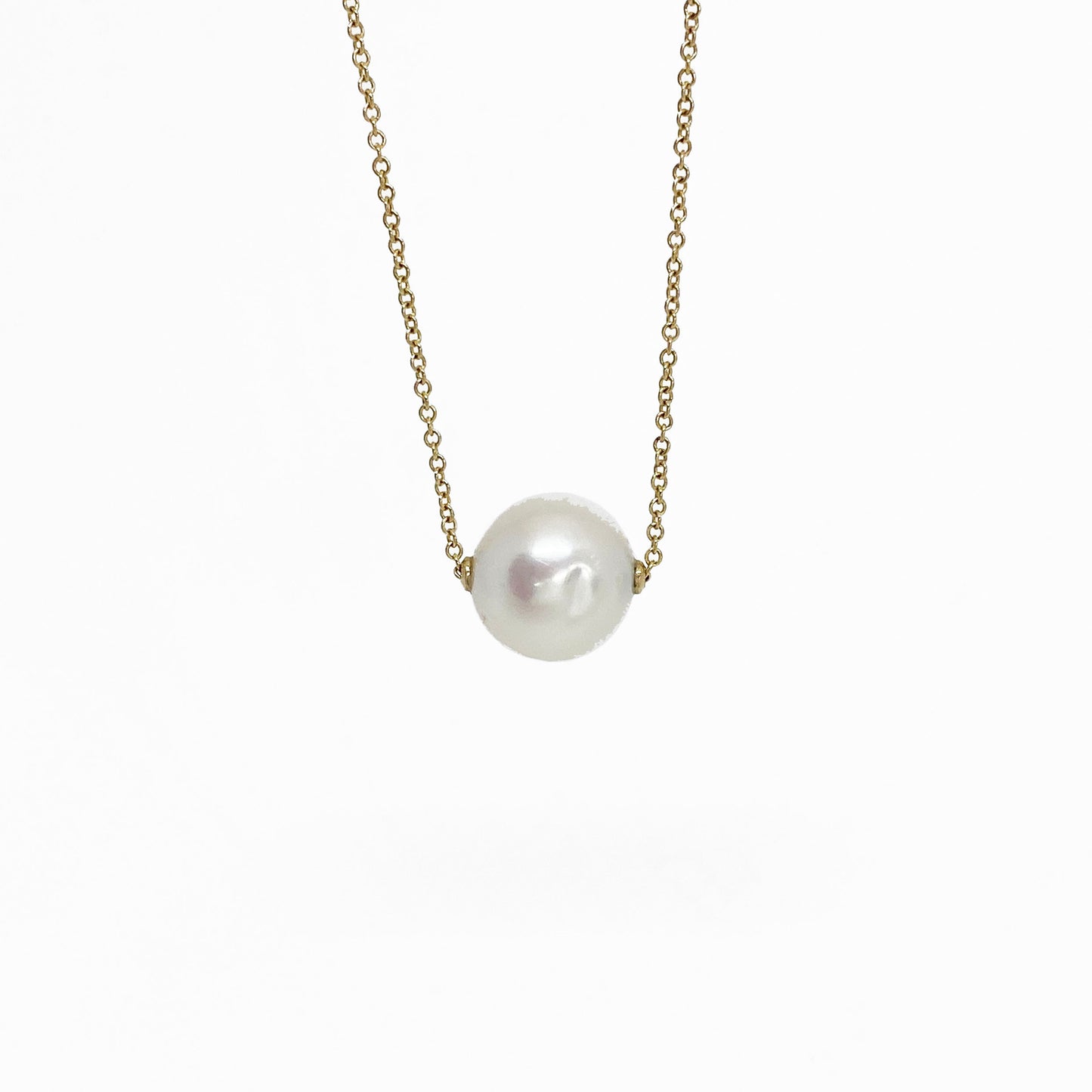 14ky White Pearl Slide Necklace - eklektic jewelry studio