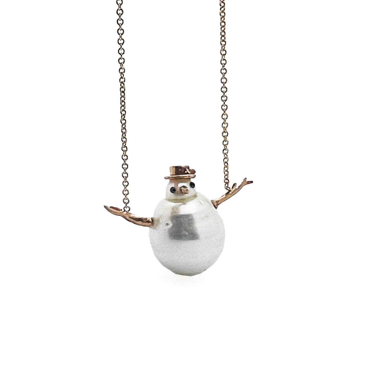 14ky Snowman Necklace #1