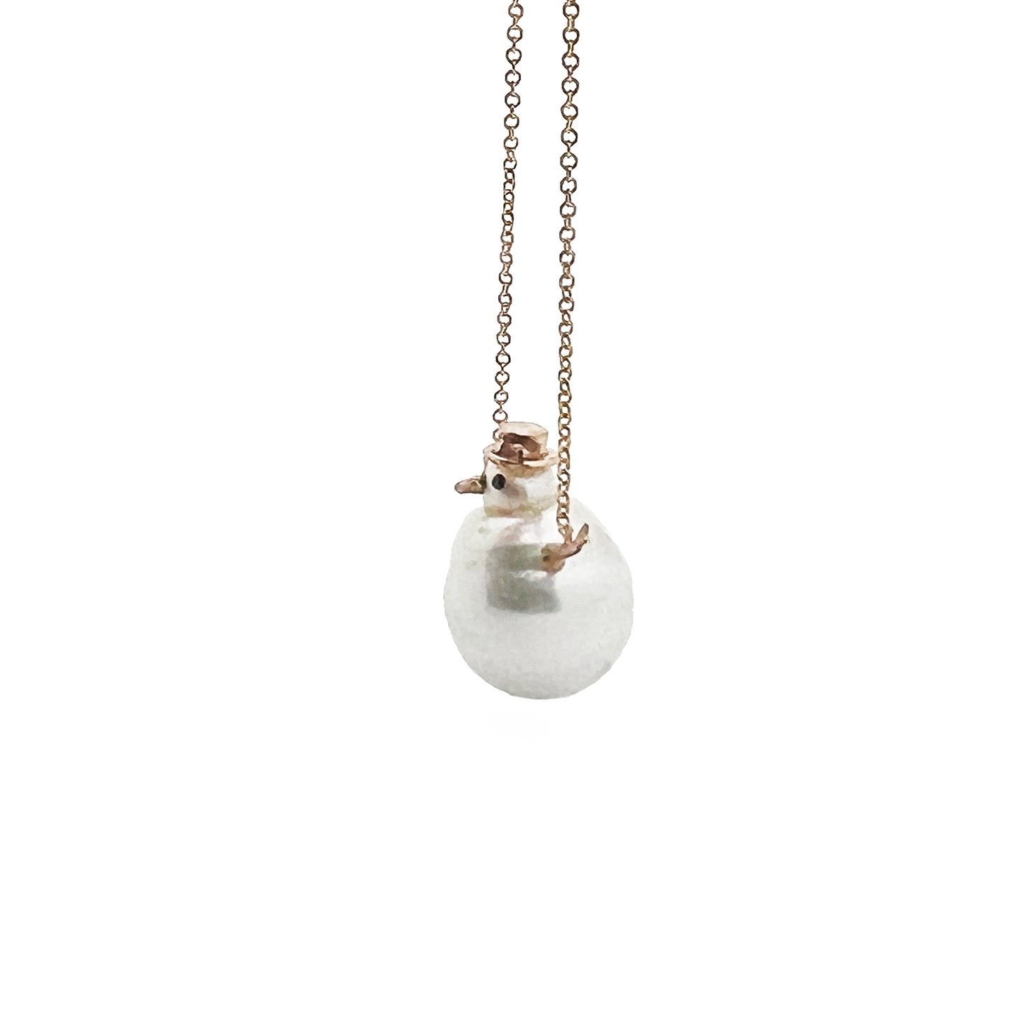14ky Snowman Necklace #1