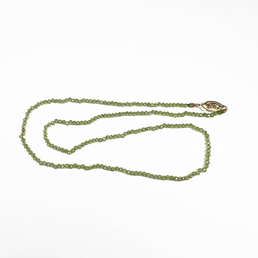 14ky Peridot Beads Necklace