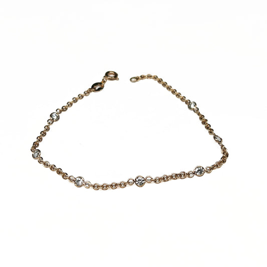 14kr Diamond by the Yard Bracelet 0.60ctw