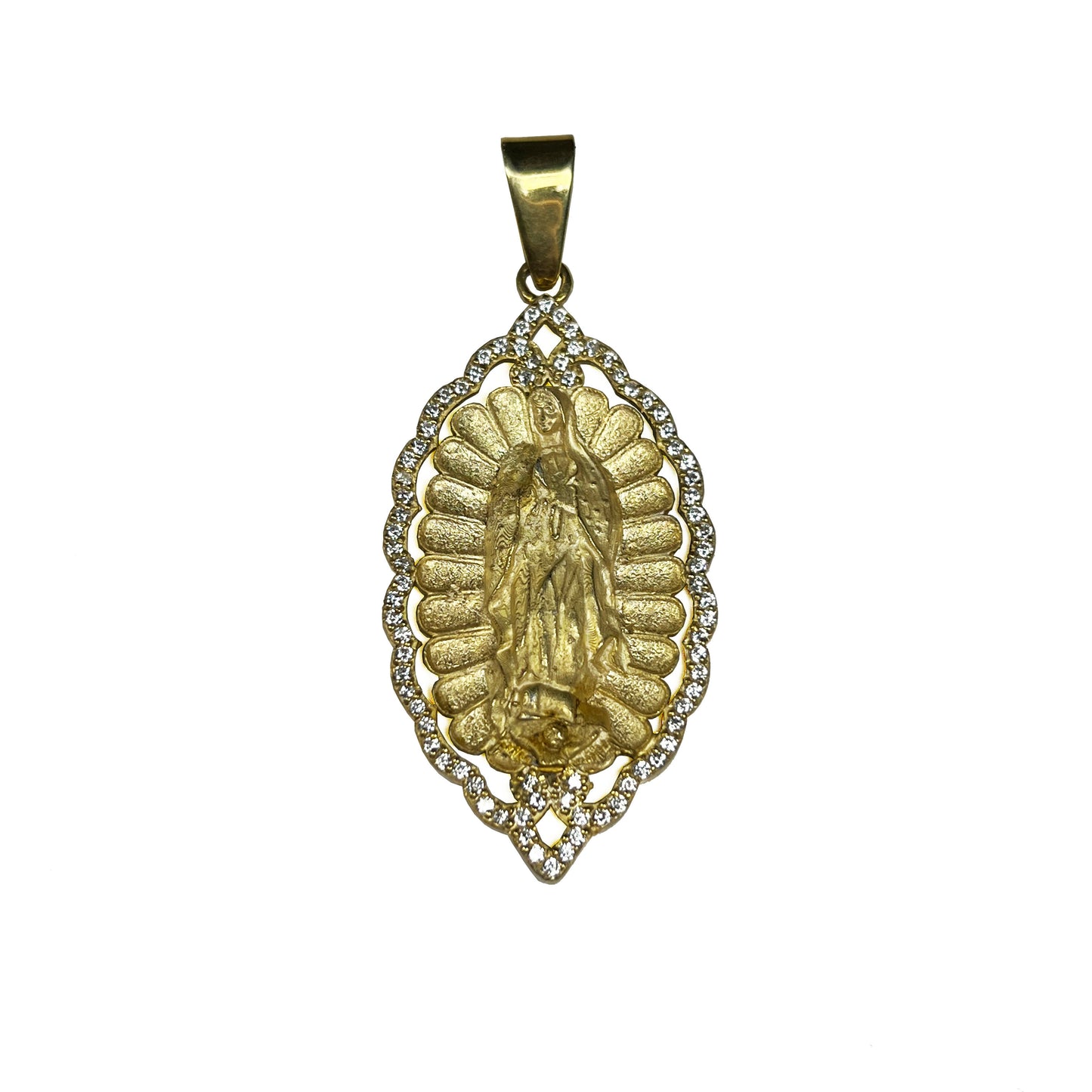 Virgen of Guadalupe Pendant with CZ