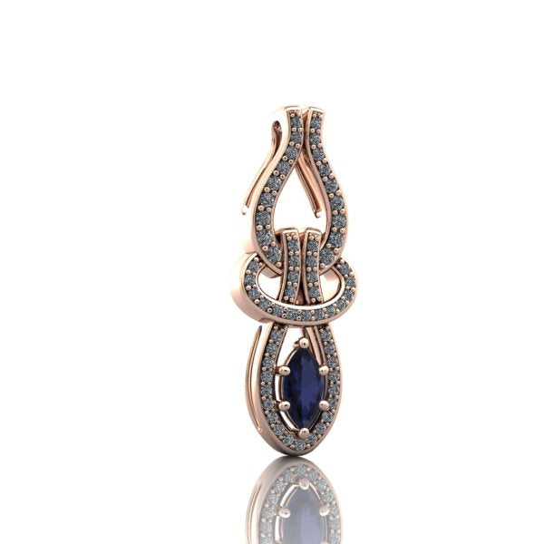 Marquise Gemstone Pendant - eklektic jewelry studio