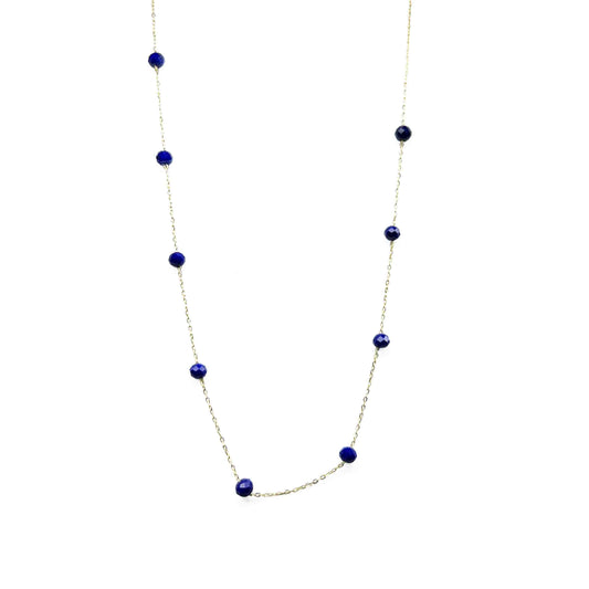 18ky Lapis Beads Necklace