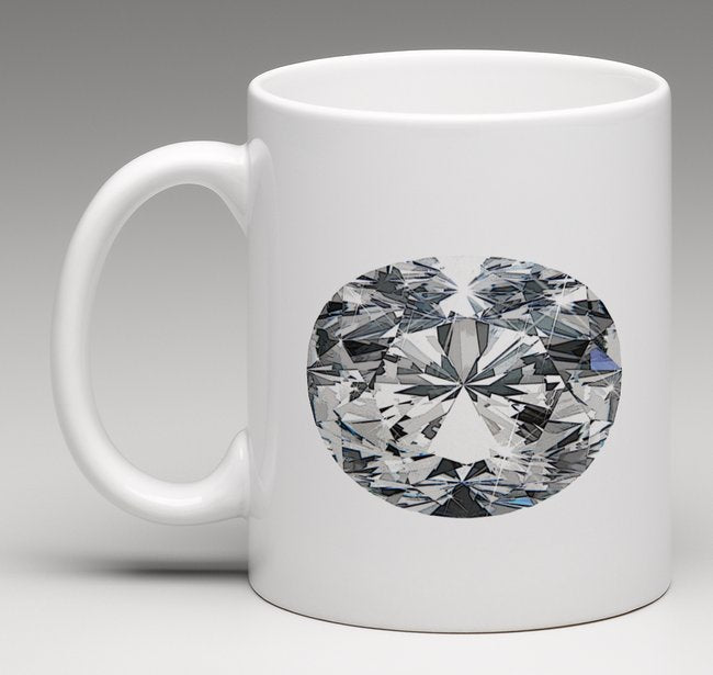 Coffee Mug - Diamond and Logo - eklektic jewelry studio