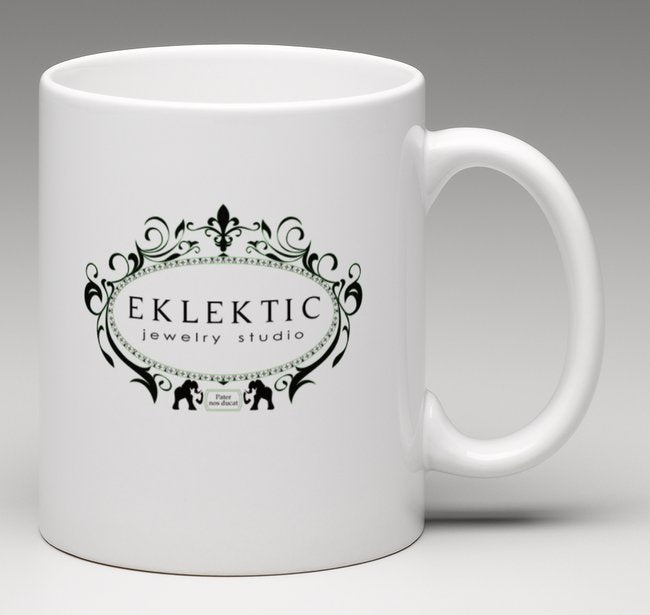 Coffee Mug - Diamond and Logo - eklektic jewelry studio