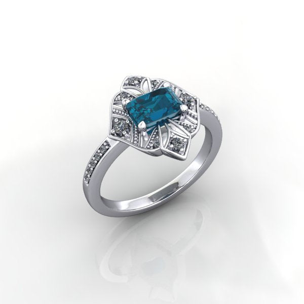 London Blue Topaz Ring - eklektic jewelry studio