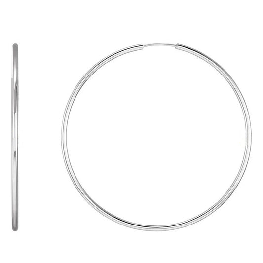 Silver Endless Hoops 53mm